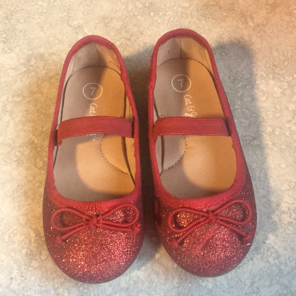 Glittery ballet flats